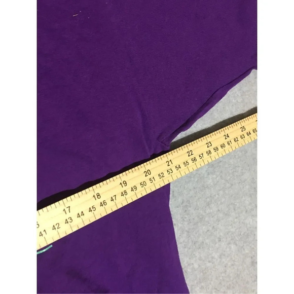 Womens Disney Shirt Size Large Vintage Tag Cotton Made in USA Music Purple - Picture 2 of 3